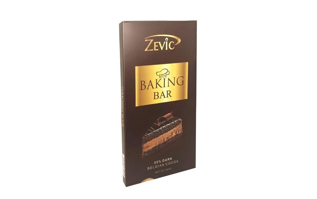 Zevic Baking Bar 55% Dark Belgian Cocoa   Box  250 grams